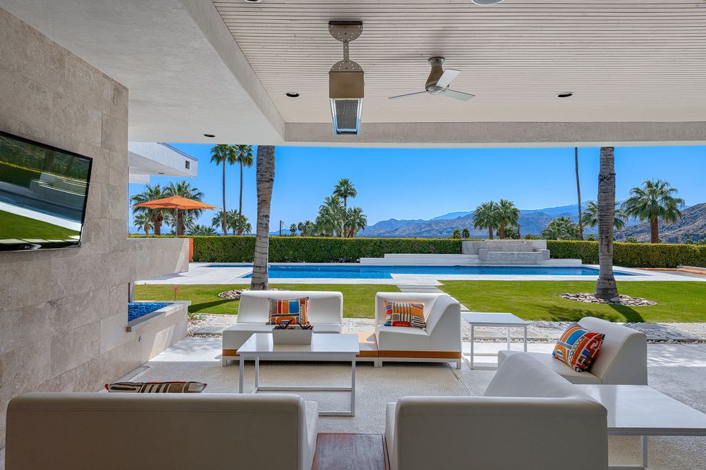 The Palm Springs Hills Modern Home is a iconic estate by John Walling and McCallum with incredible mountain and valley views now available for sale. This home located at 700 W Stevens Rd, Palm Springs, California; offering 6 bedrooms and 8 bathrooms with over 13,000 square feet of living spaces.