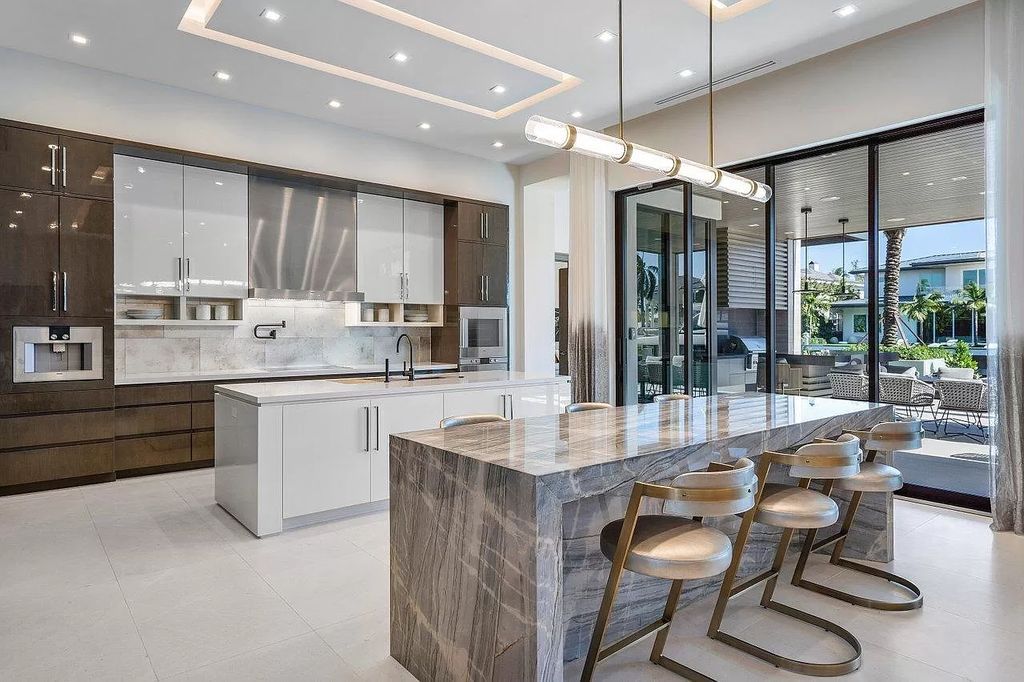 The New Construction Home in Boca Raton is a modern masterpiece was built at highest standards of luxury level now available for sale. This home located at 144 W Coconut Palm Rd, Boca Raton, Florida; offering 7 bedrooms and 10 bathrooms with over 8,500 square feet of living spaces.