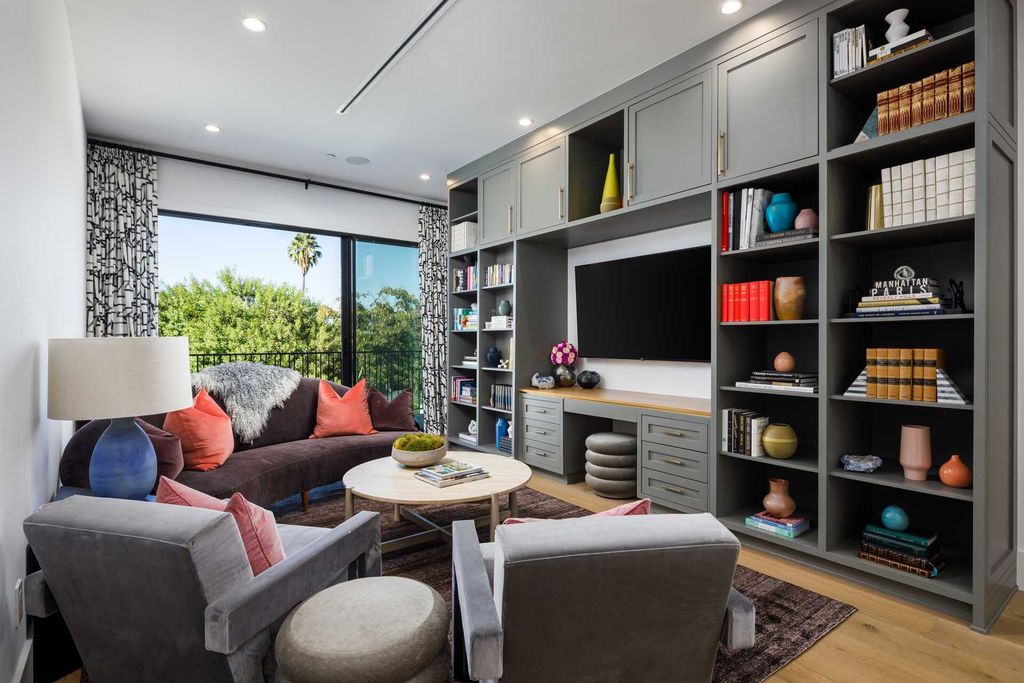 The Modern Farmhouse in Encino is a marvel at the grand scale, gorgeous fixtures, layered textures, and sleek design now available for sale. This home located at 17015 Adlon Rd, Encino, California; offering 6 bedrooms and 10 bathrooms with over 8,900 square feet of living spaces. 