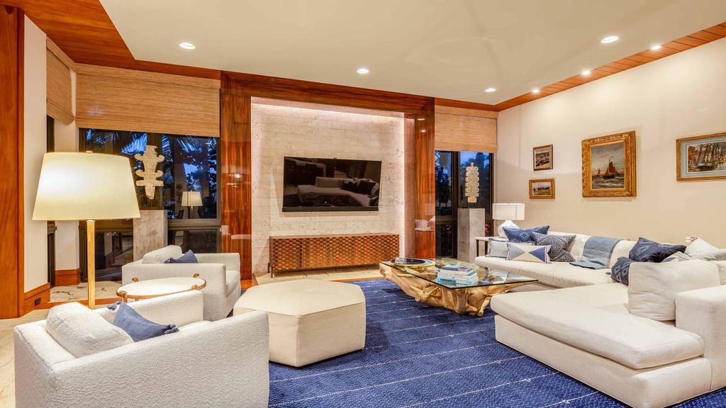 The Florida Mansion is an ocean to intracoastal compound is situated on 1.9 acres boasting 160 feet of direct oceanfrontage now available for sale. This home located at 1780 S Ocean Blvd, Lantana, Florida; offering 5 bedrooms and 10 bathrooms with over 11,000 square feet of living spaces.