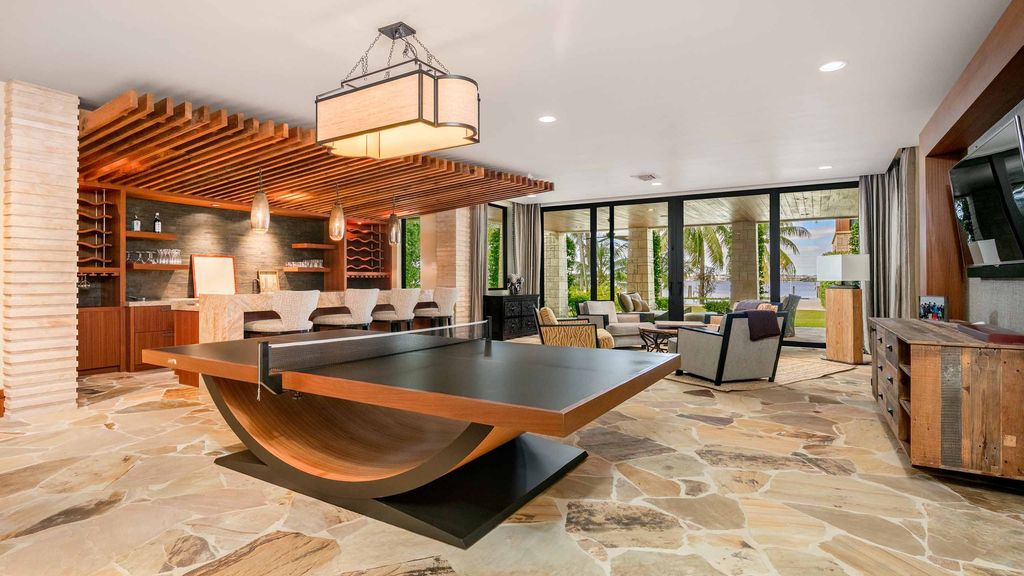 The Florida Mansion is an ocean to intracoastal compound is situated on 1.9 acres boasting 160 feet of direct oceanfrontage now available for sale. This home located at 1780 S Ocean Blvd, Lantana, Florida; offering 5 bedrooms and 10 bathrooms with over 11,000 square feet of living spaces.