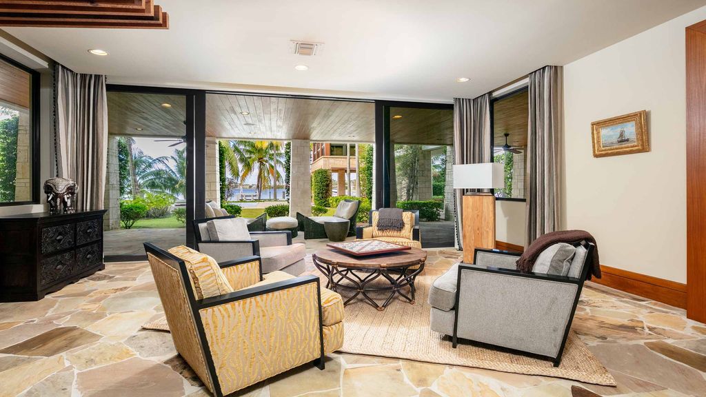 The Florida Mansion is an ocean to intracoastal compound is situated on 1.9 acres boasting 160 feet of direct oceanfrontage now available for sale. This home located at 1780 S Ocean Blvd, Lantana, Florida; offering 5 bedrooms and 10 bathrooms with over 11,000 square feet of living spaces.