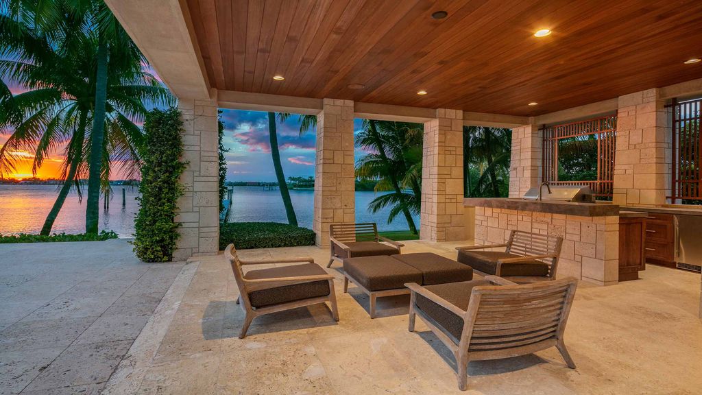 The Florida Mansion is an ocean to intracoastal compound is situated on 1.9 acres boasting 160 feet of direct oceanfrontage now available for sale. This home located at 1780 S Ocean Blvd, Lantana, Florida; offering 5 bedrooms and 10 bathrooms with over 11,000 square feet of living spaces.