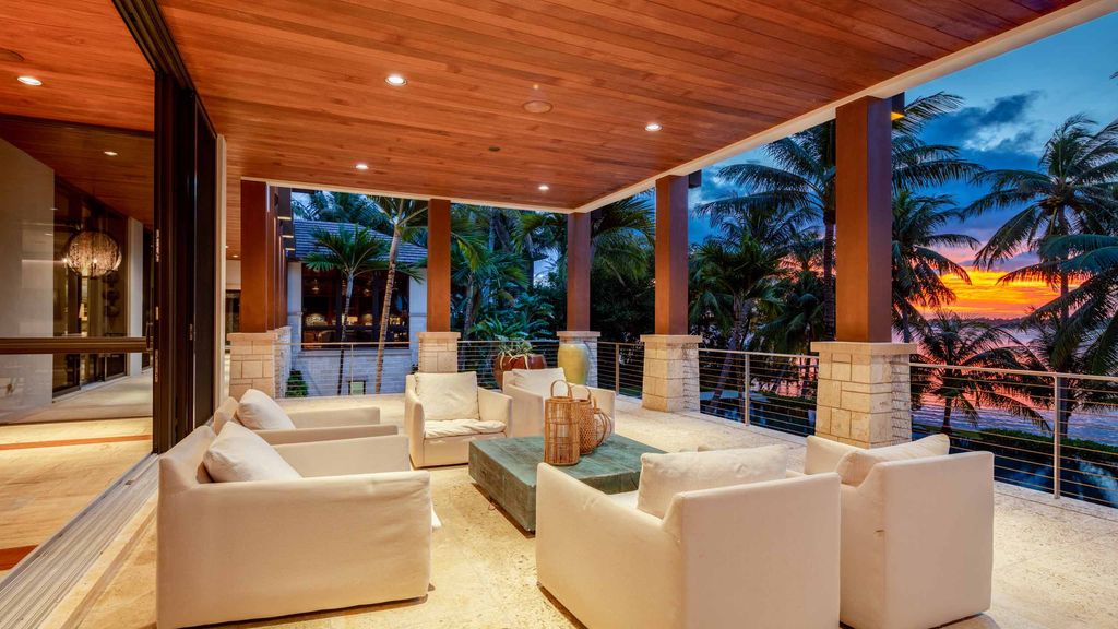 The Florida Mansion is an ocean to intracoastal compound is situated on 1.9 acres boasting 160 feet of direct oceanfrontage now available for sale. This home located at 1780 S Ocean Blvd, Lantana, Florida; offering 5 bedrooms and 10 bathrooms with over 11,000 square feet of living spaces.
