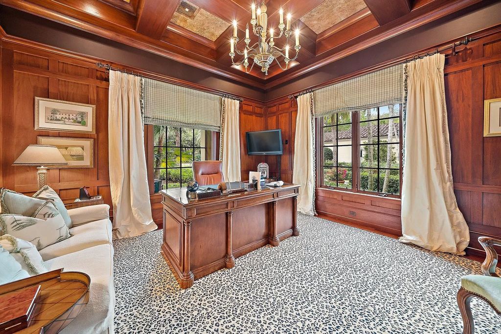 The Florida Home is a luxurious home offers a touch of Palm Beach in the heart of Jupiter now available for sale featuring privacy and security. This home located at 166 Bears Club Dr, Jupiter, Florida; offering 5 bedrooms and 8 bathrooms with over 7,800 square feet of living spaces.