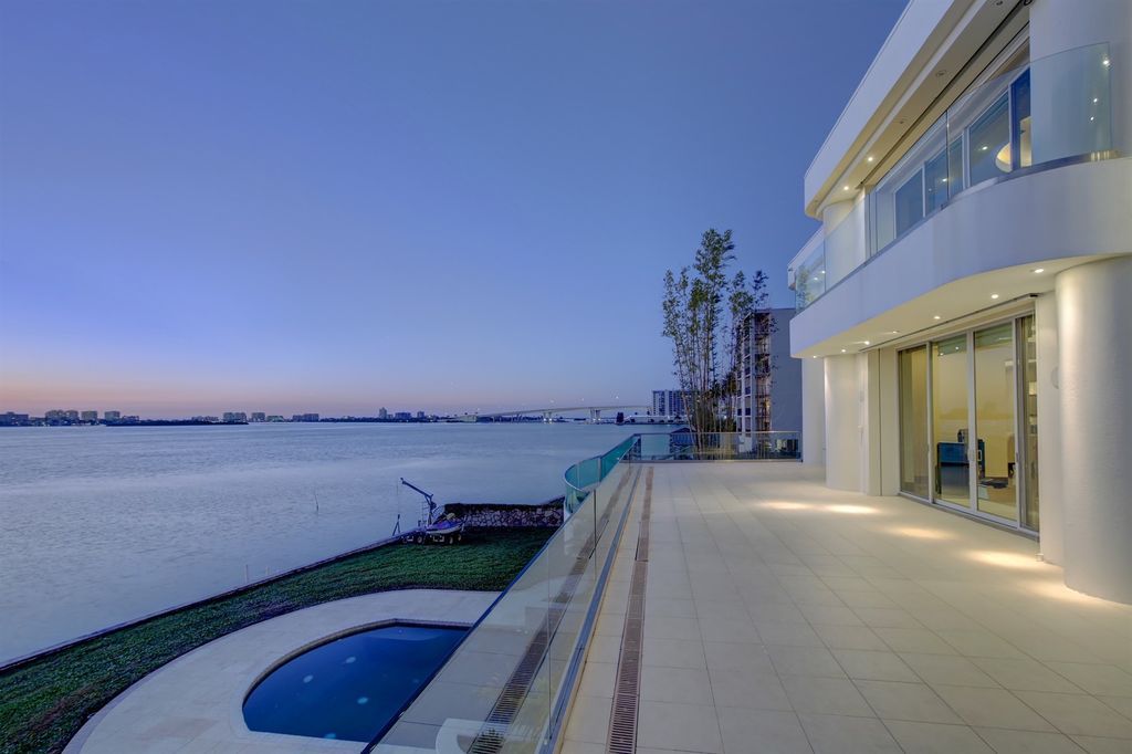 Timeless three level residence with unobstructed Clearwater Harbor views