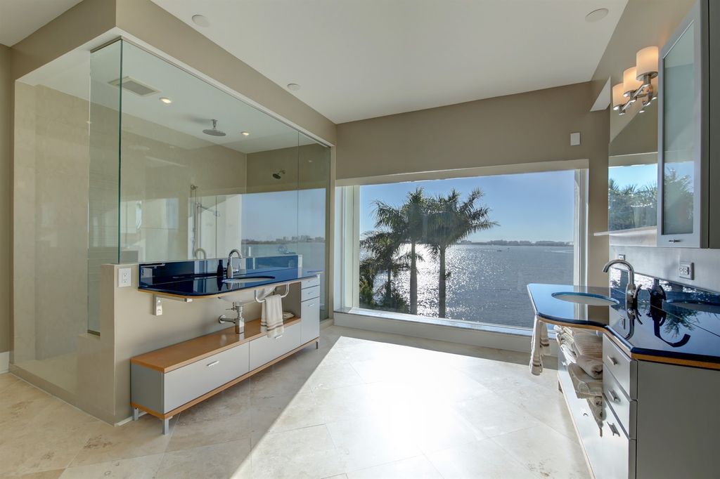 Timeless three level residence with unobstructed Clearwater Harbor views