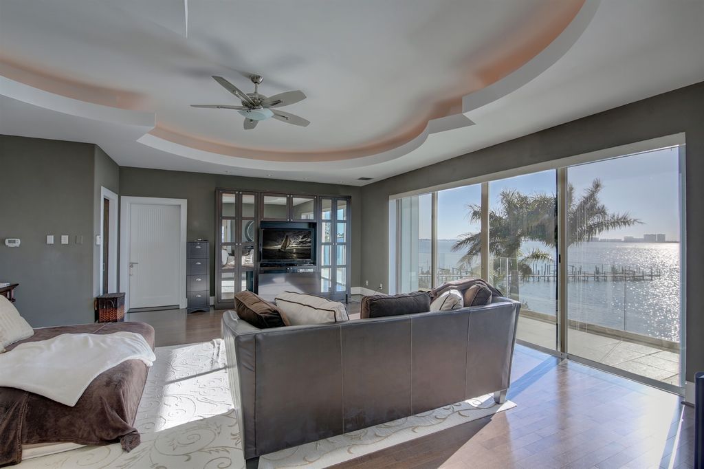 Timeless three level residence with unobstructed Clearwater Harbor views