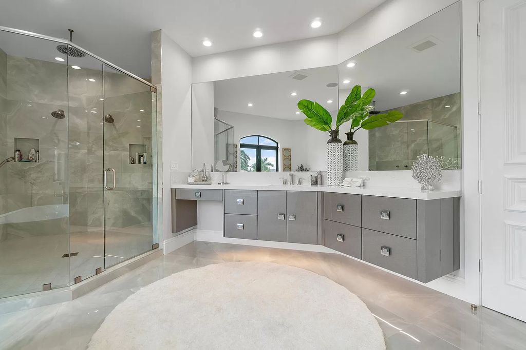 The Transitional Home in Boca Raton is a completely redone estate located in St Andrews one of the most prestigious Country Club now available for sale. This home located at 17530 Foxborough Ln, Boca Raton, Florida