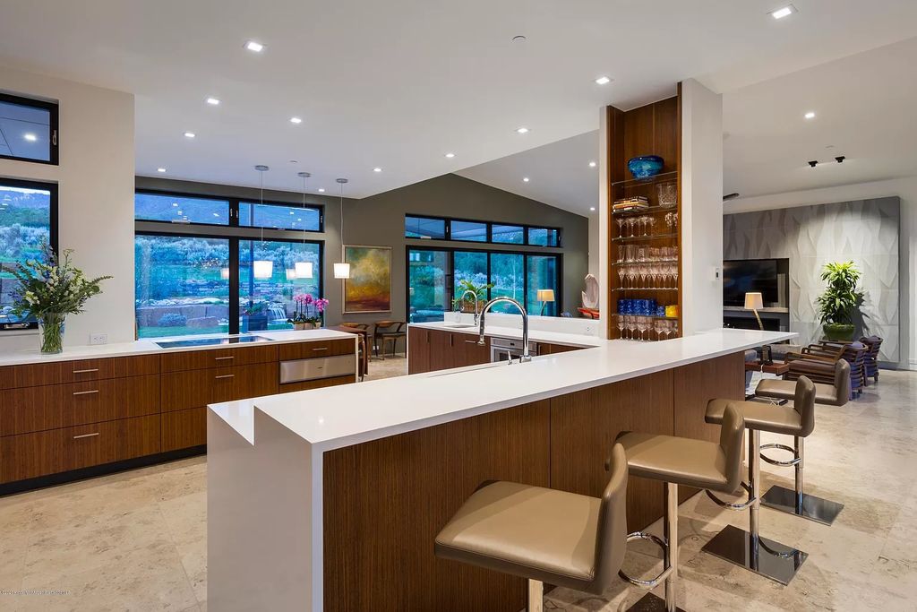 The Contemporary Home in Colorado is an architecturally sophisticated contemporary home with top of the line equestrian facilities now available for sale. This home located at 1430 Hooks Spur Rd, Basalt, Colorado; offering 7 bedrooms and 8 bathrooms with over 7,800 square feet of living spaces.