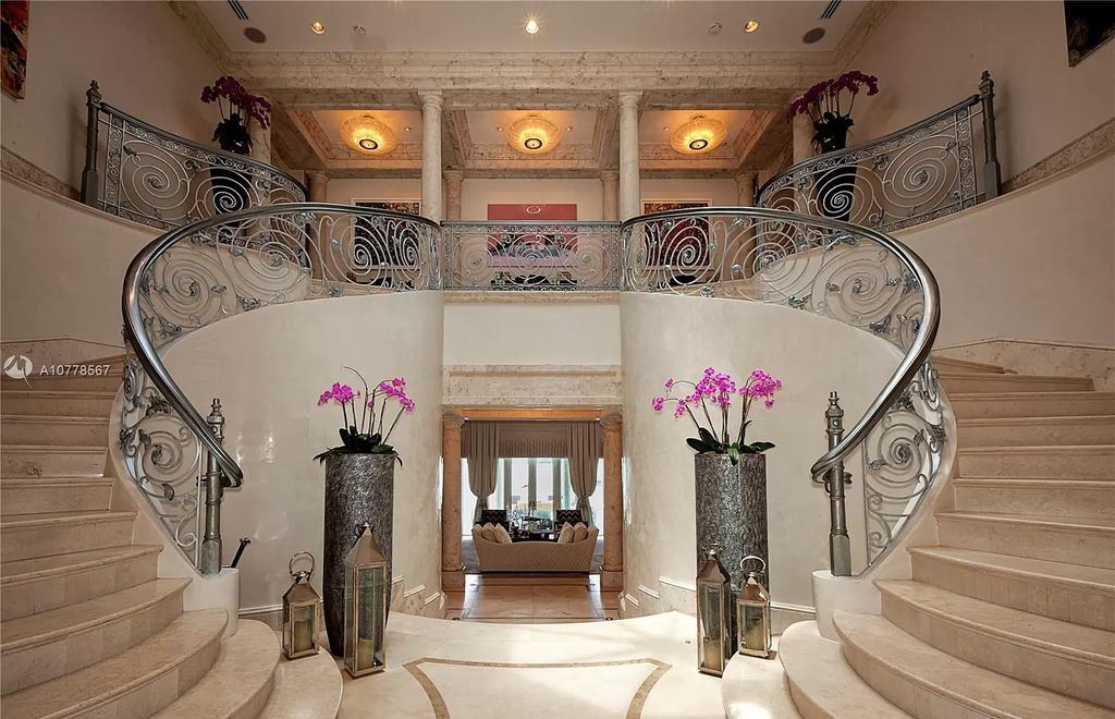 The Florida Mansion is a palatial estate is designed like no other with Absolutely unparalleled in finishes, appointments now available for sale. This home located at 182 Bal Bay Dr, Bal Harbour, Florida; offering 8 bedrooms and 11 bathrooms with over 12,000 square feet of living spaces.