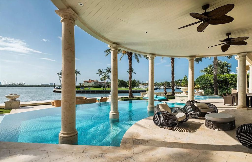 The Florida Mansion is a palatial estate is designed like no other with Absolutely unparalleled in finishes, appointments now available for sale. This home located at 182 Bal Bay Dr, Bal Harbour, Florida; offering 8 bedrooms and 11 bathrooms with over 12,000 square feet of living spaces.