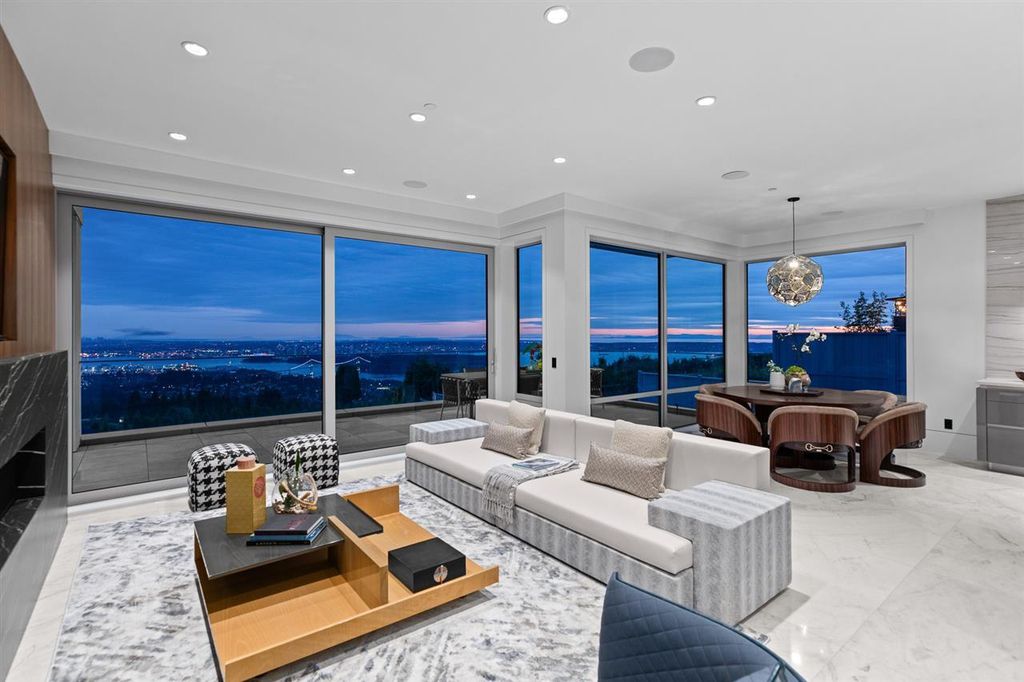 The Sumptuous West Vancouver Villa offers the absolute best panoramic view of Lion Gate Bridge, Downtown & Stanley Park now available for sale. This home located at 1430 Bramwell Rd, West Vancouver, BC V7S 2N9, Canada