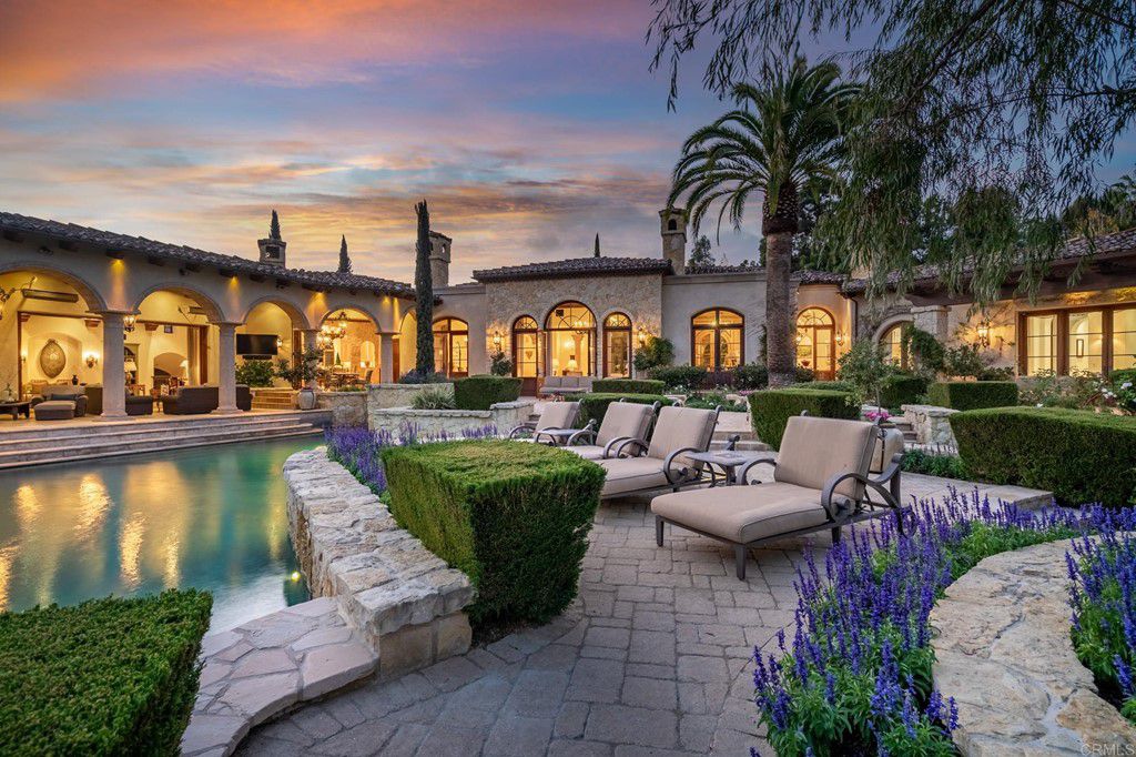 The House in Rancho Santa Fe is a luxurious estates offers seamless Indoor/Outdoor living from every vantage point now available for sale. This home located at 17285 Avenida De Acacias, Rancho Santa Fe, California