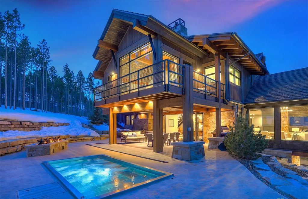 The Colorado Mountain Home is a true custom ski home with total privacy and heated back patio made for entertaining now available for sale. This home located at 460 Timber Trail Rd, Breckenridge, Colorado