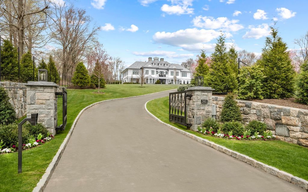 The Greenwich Mansion is a a premier new custom construction property, outfitted with symmetrical elegance and exquisite finishes now available for sale. This home located at 543 Stanwich Rd, Greenwich, Connecticut