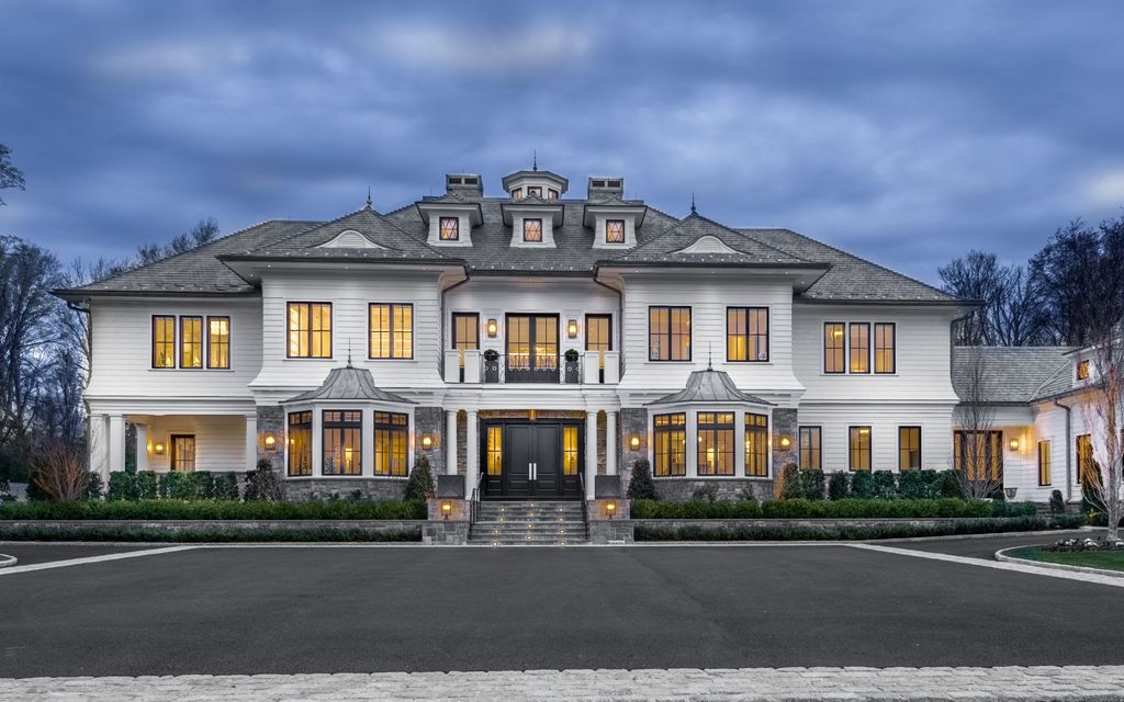 The Greenwich Mansion is a a premier new custom construction property, outfitted with symmetrical elegance and exquisite finishes now available for sale. This home located at 543 Stanwich Rd, Greenwich, Connecticut