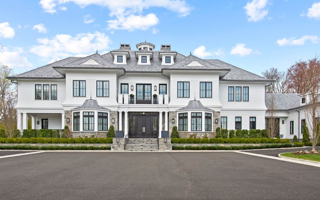 The Greenwich Mansion is a a premier new custom construction property, outfitted with symmetrical elegance and exquisite finishes now available for sale. This home located at 543 Stanwich Rd, Greenwich, Connecticut
