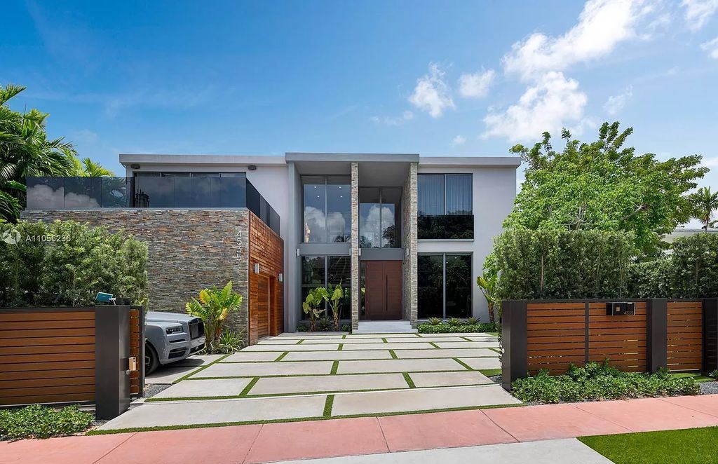 The Home in Miami Beach is a newly built tropical modern property has luxurious living space flawlessly connecting with the exterior now available for sale. This home located at 4535 Nautilus Ct, Miami Beach, Florida