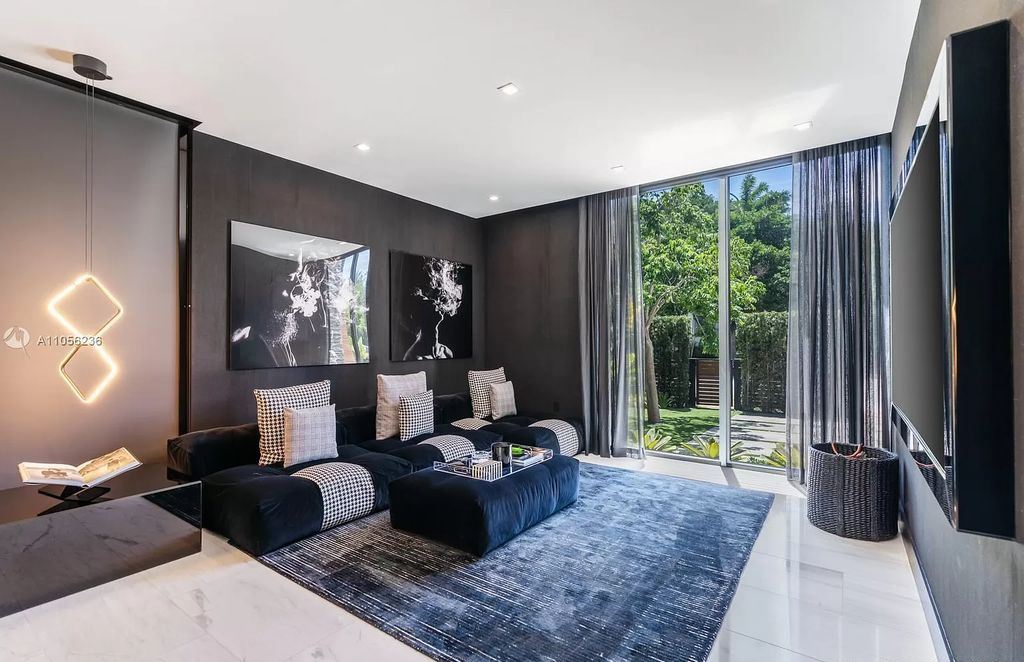 The Home in Miami Beach is a newly built tropical modern property has luxurious living space flawlessly connecting with the exterior now available for sale. This home located at 4535 Nautilus Ct, Miami Beach, Florida