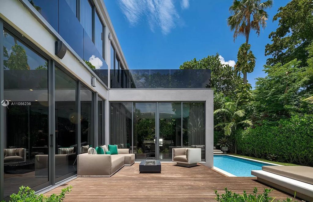 The Home in Miami Beach is a newly built tropical modern property has luxurious living space flawlessly connecting with the exterior now available for sale. This home located at 4535 Nautilus Ct, Miami Beach, Florida