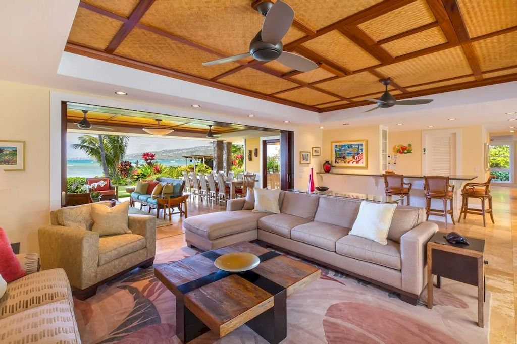 Fabulous Oceanfront Home Enjoys Truly Second-to-none Serenity and Beauty of Hawaiian Island Living Available for 8,737,000