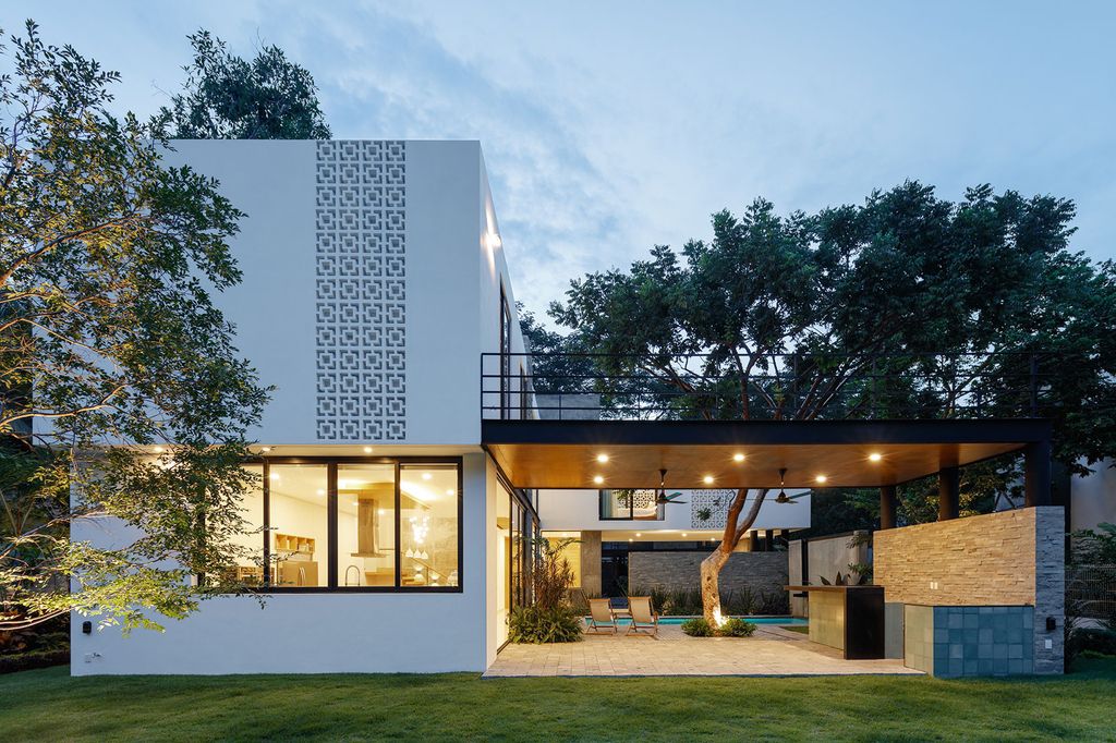 Casa La Blanca Stunning Mexican lattices House by Di Frenna Arquitectos 15