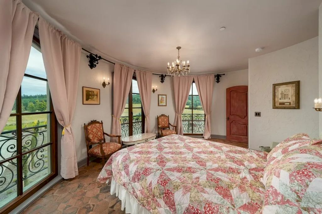 The Endlessly Country Chateau in Oregon is designed and crafted with pieces by local artisans with materials imported from all over the world now available for sale. This home is located at 26480 SW Wilken Ln, West Linn,  Oregon