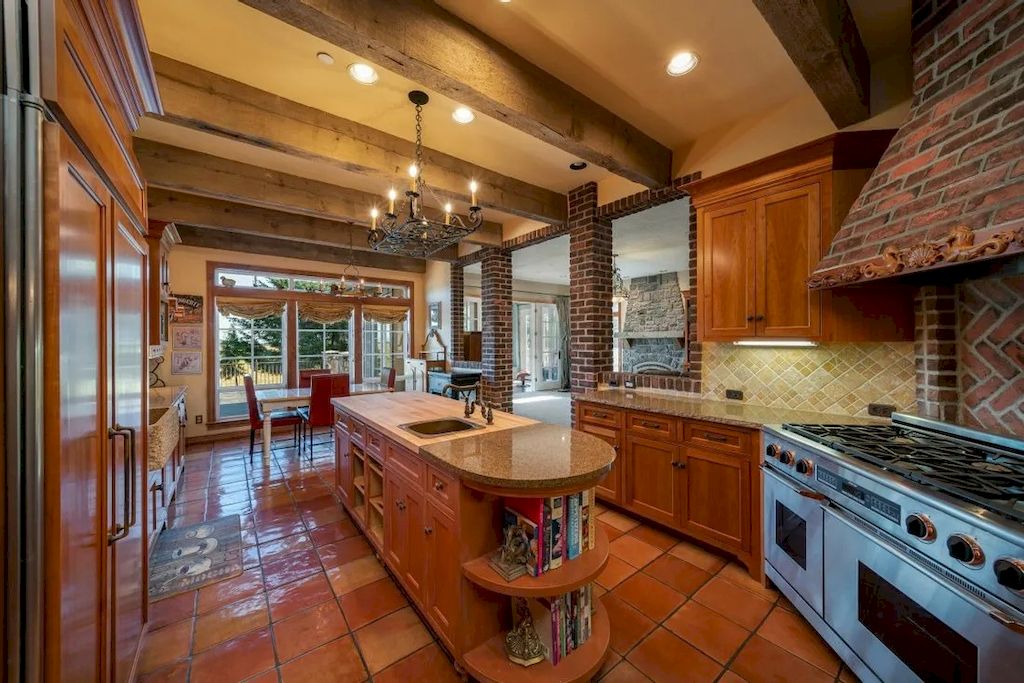 The Endlessly Country Chateau in Oregon is designed and crafted with pieces by local artisans with materials imported from all over the world now available for sale. This home is located at 26480 SW Wilken Ln, West Linn,  Oregon