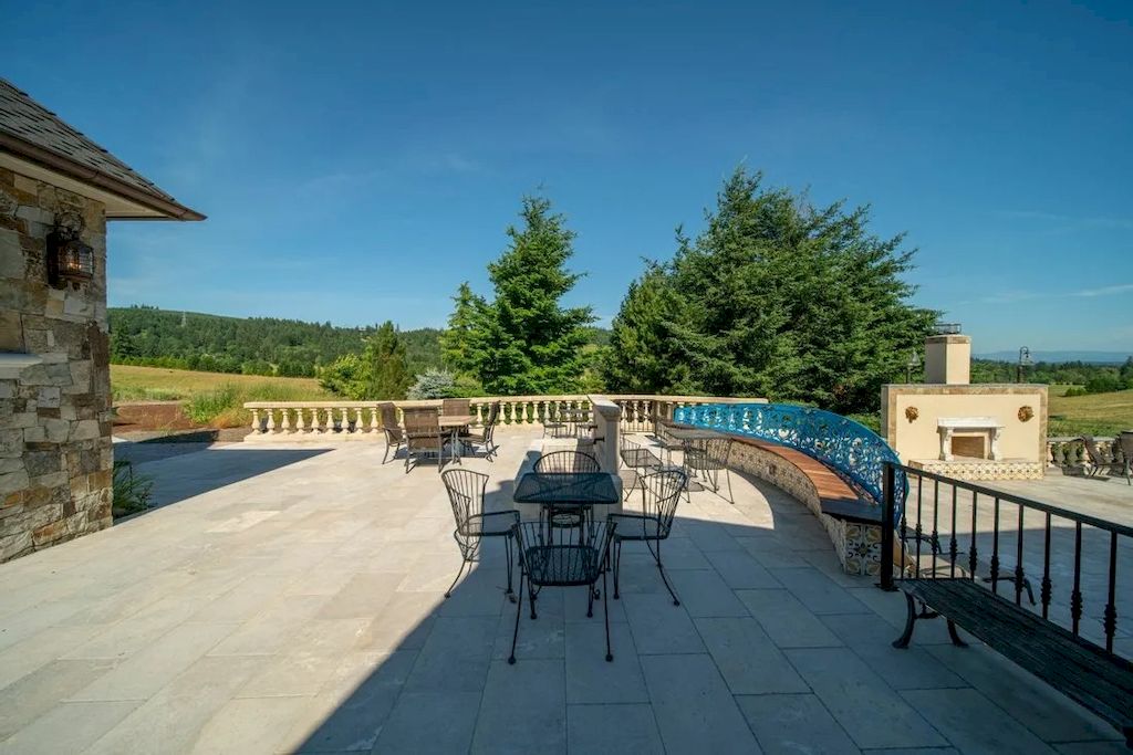 The Endlessly Country Chateau in Oregon is designed and crafted with pieces by local artisans with materials imported from all over the world now available for sale. This home is located at 26480 SW Wilken Ln, West Linn,  Oregon