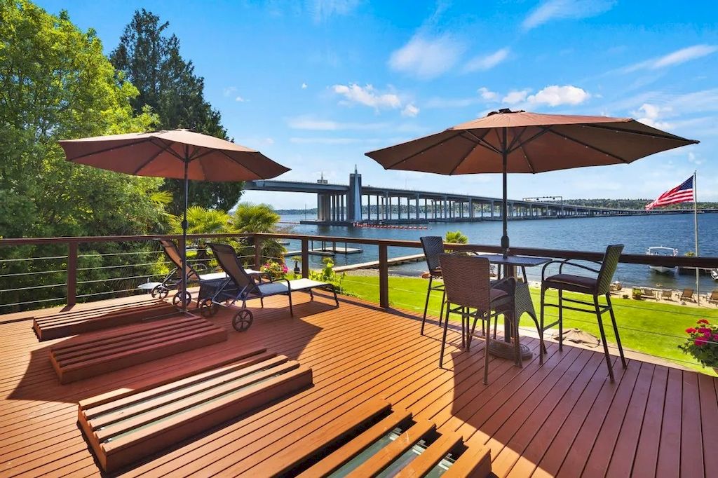 The Waterfront Home in Washington offers shimmering views of the water, city & mountains now available for sale. This home is located at 3261 Evergreen Point Rd, Medina, Washington