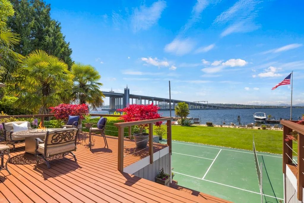 The Waterfront Home in Washington offers shimmering views of the water, city & mountains now available for sale. This home is located at 3261 Evergreen Point Rd, Medina, Washington