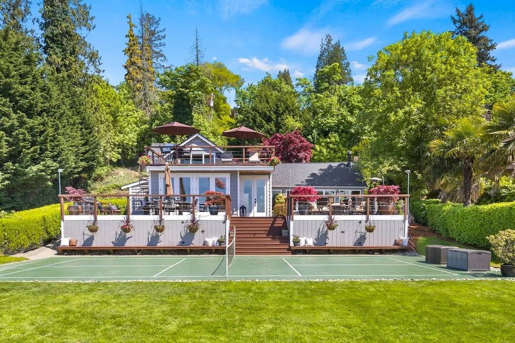 The Waterfront Home in Washington offers shimmering views of the water, city & mountains now available for sale. This home is located at 3261 Evergreen Point Rd, Medina, Washington