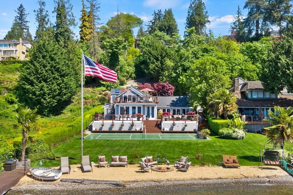The Waterfront Home in Washington offers shimmering views of the water, city & mountains now available for sale. This home is located at 3261 Evergreen Point Rd, Medina, Washington