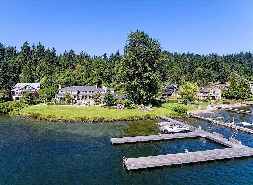 The Waterfront Estate in Washington offers meticulous craftsmanship & unmatched quality now available for sale. This home is located at 5330 Butterworth Rd, Mercer Island, Washington