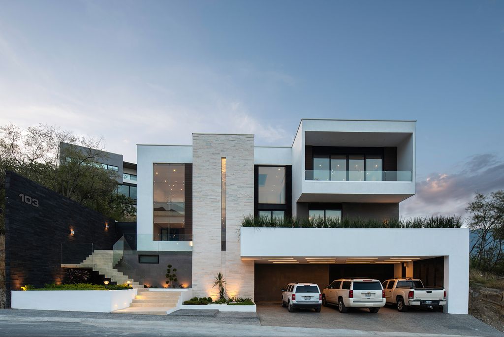 GS House a Contemporary White Three story House by Nova Arquitectura 7