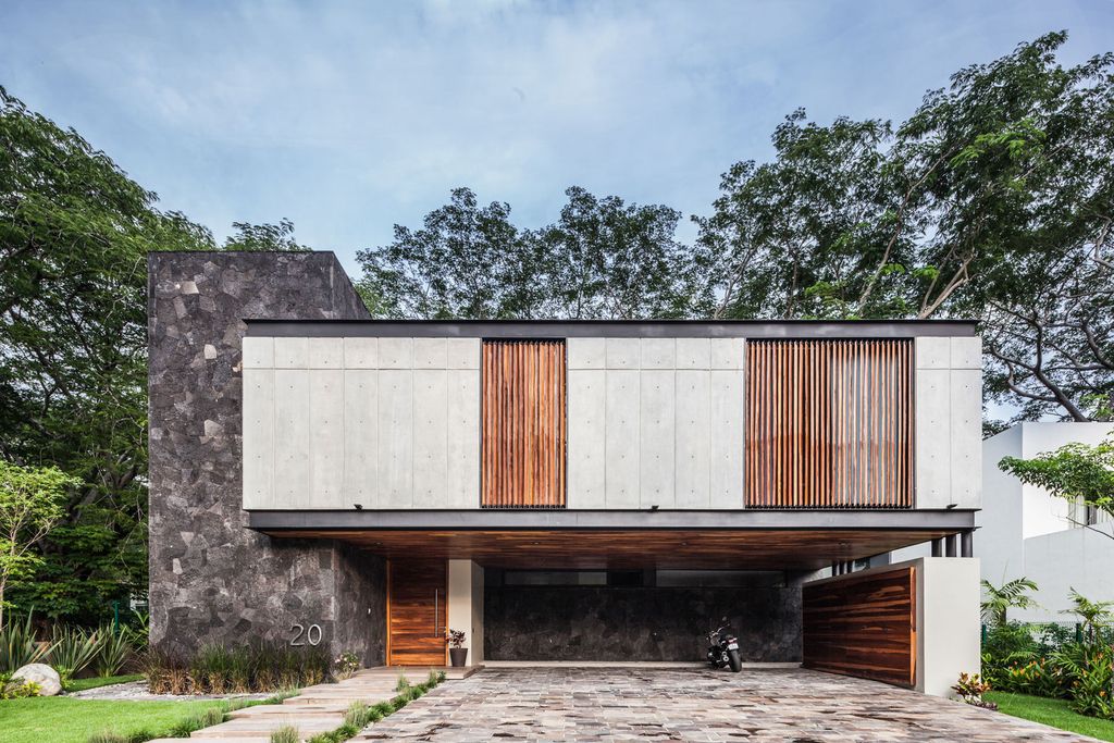 Hilca House Combines Stone Concrete Wood by Di Frenna Arquitectos 9