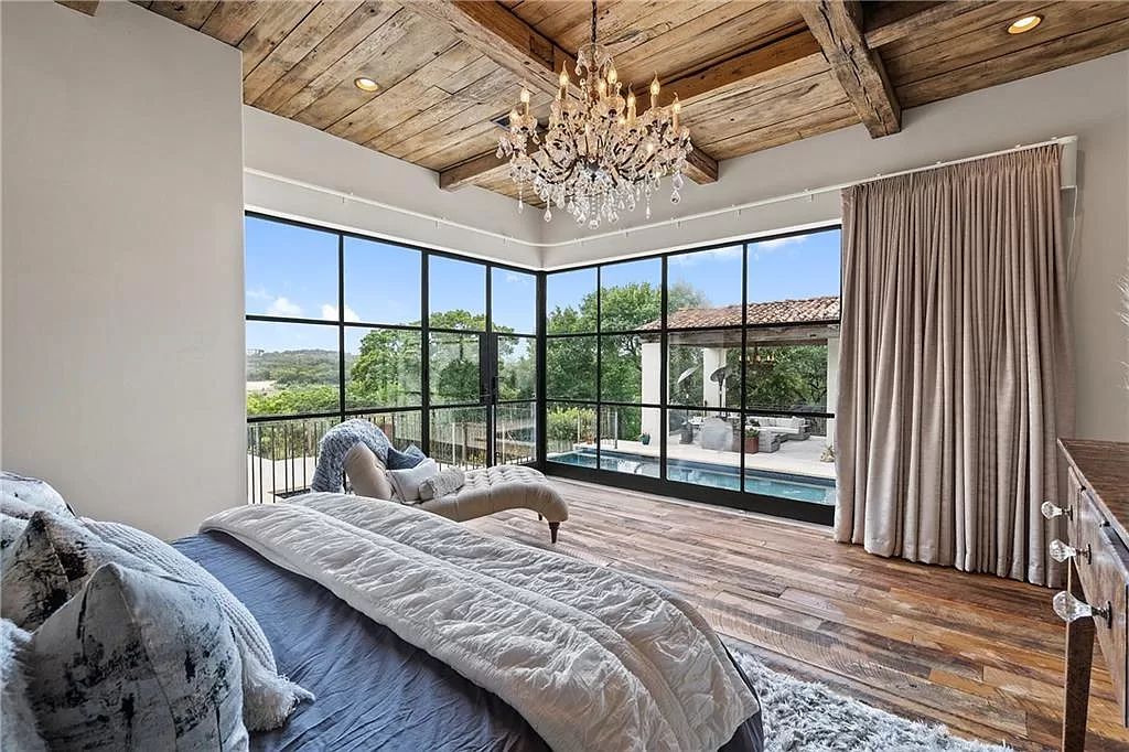 The Home in Austin is an incredible modern Santa Barbara resort style property with panoramic views of the hill country now available for sale. This home located at 4716 Pecan Chase, Austin, Texas