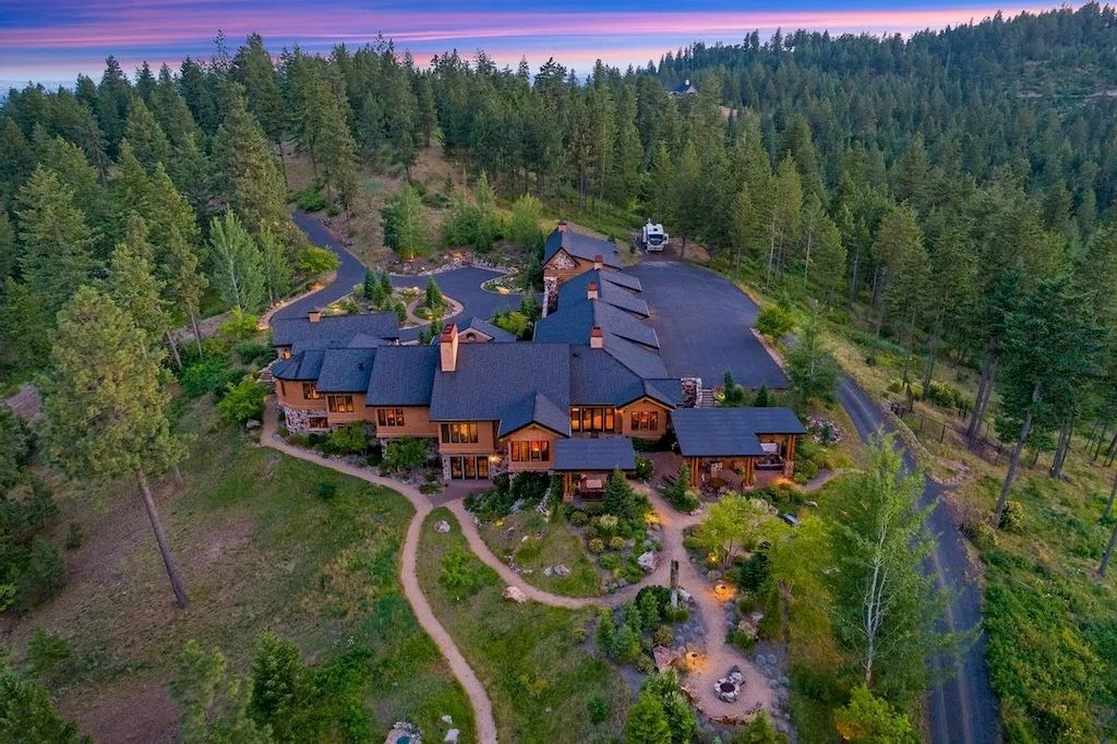 The Lookout Mountain Property is a secluded residence now available for sale. This home is located at 6008 W Lookout Mountain Ln, Spokane, Washington