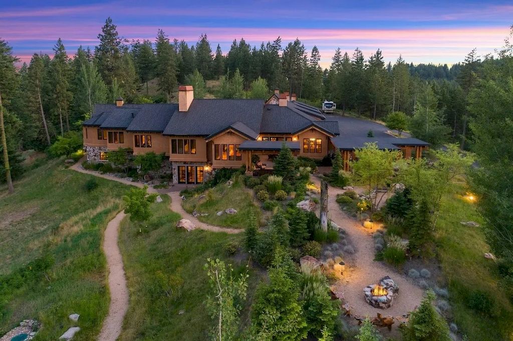 The Lookout Mountain Property is a secluded residence now available for sale. This home is located at 6008 W Lookout Mountain Ln, Spokane, Washington