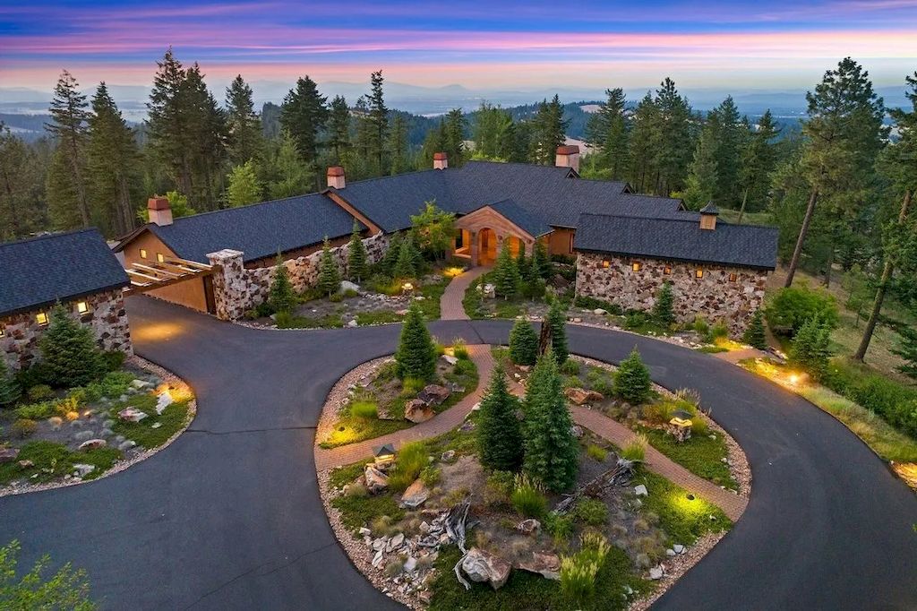 The Lookout Mountain Property is a secluded residence now available for sale. This home is located at 6008 W Lookout Mountain Ln, Spokane, Washington