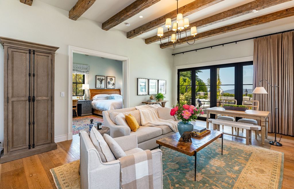 The French Mansion in California is a magnificent modern estate perched in the prestigious double-gated Estates at The Oaks of Calabasas now available for sale. This home located at 25314 Prado De La Felicidad, Calabasas, California
