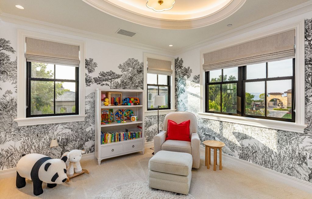 The French Mansion in California is a magnificent modern estate perched in the prestigious double-gated Estates at The Oaks of Calabasas now available for sale. This home located at 25314 Prado De La Felicidad, Calabasas, California
