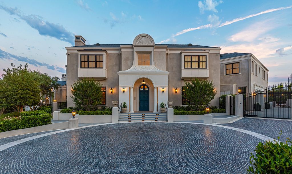 The French Mansion in California is a magnificent modern estate perched in the prestigious double-gated Estates at The Oaks of Calabasas now available for sale. This home located at 25314 Prado De La Felicidad, Calabasas, California