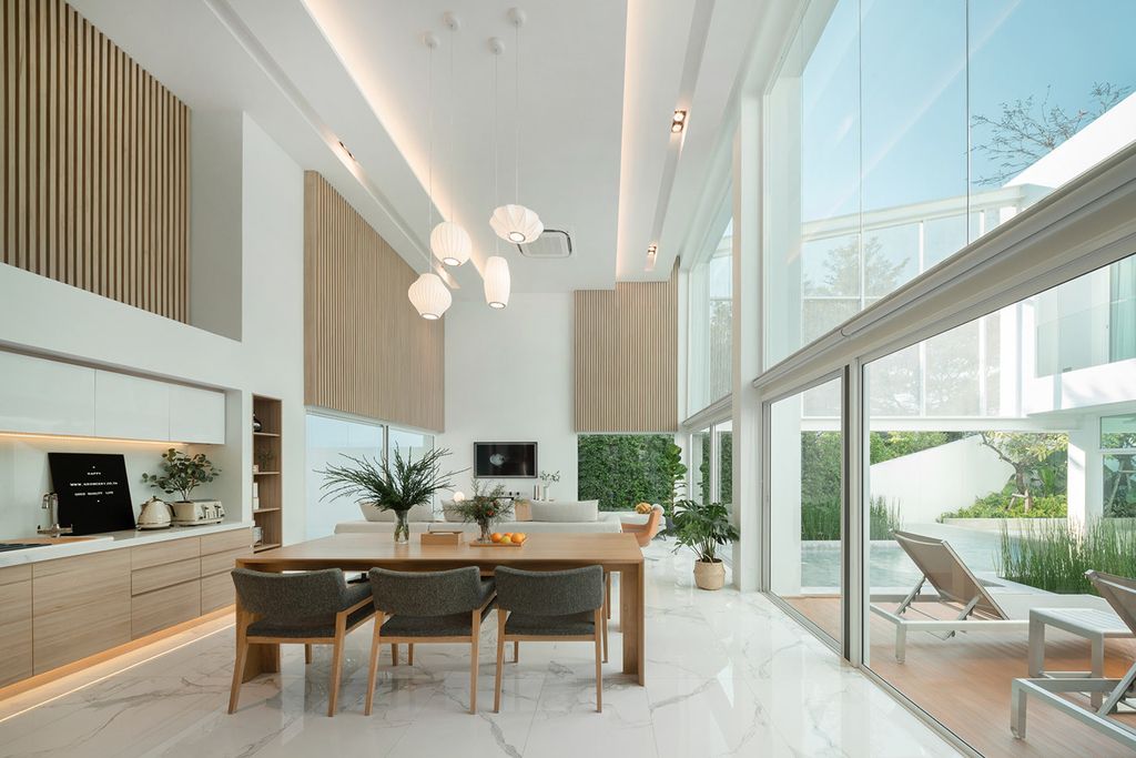 Pie House An Impressive White Concrete Block by Greenbox Design 3