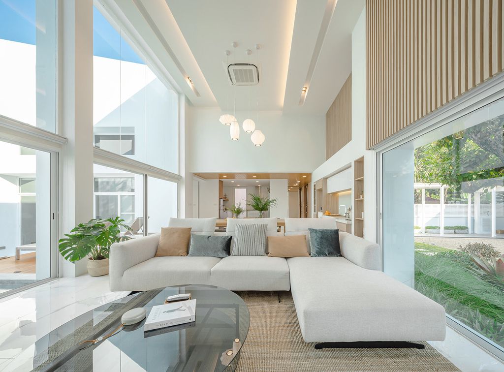 Pie House An Impressive White Concrete Block by Greenbox Design 30