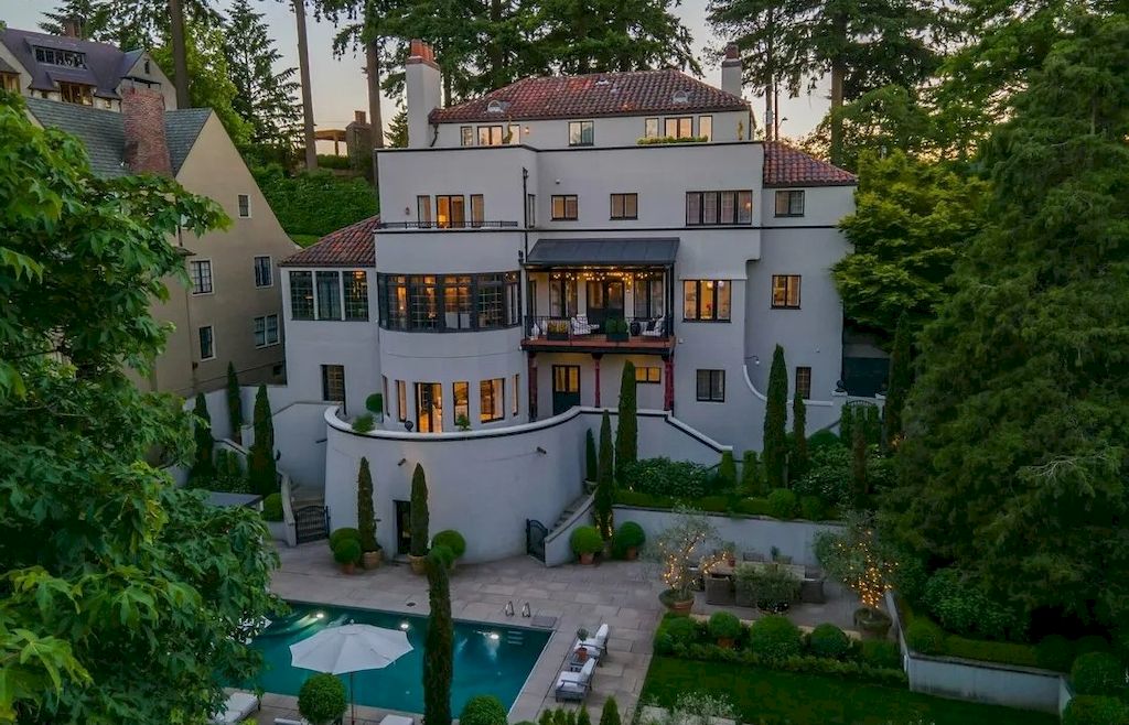The Premier Mediterranean Home in Oregon is a Rare and out-of-the-ordinary home now available for sale. This home is located at 2681 SW Buenavista Dr, Portland, Oregon