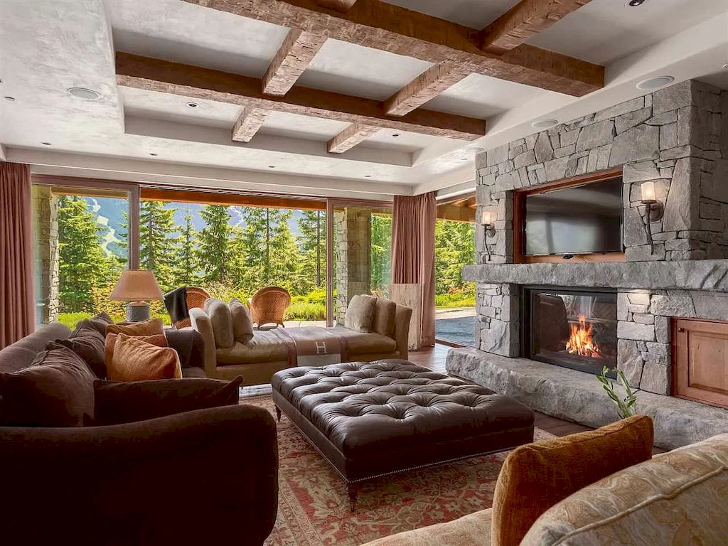 The Stone Timber House in Whistler is a secluded gated residence now available for sale. This home is located at 5476 Stonebridge Pl, Whistler, BC V0N 1B3, Canada