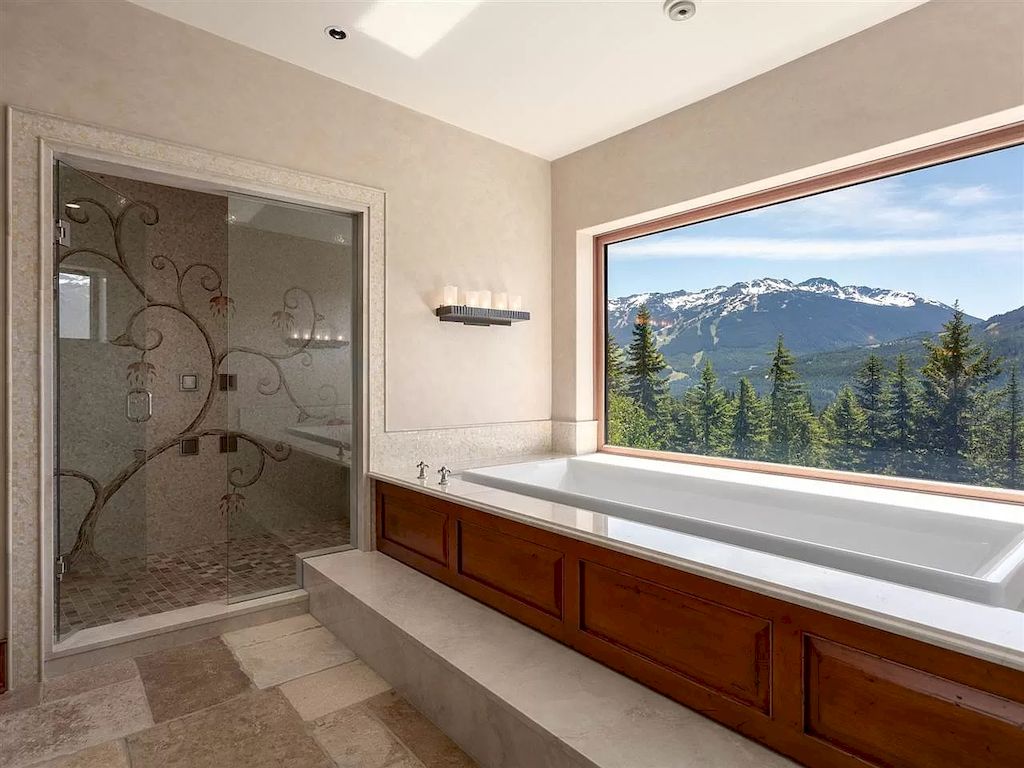 The Stone Timber House in Whistler is a secluded gated residence now available for sale. This home is located at 5476 Stonebridge Pl, Whistler, BC V0N 1B3, Canada