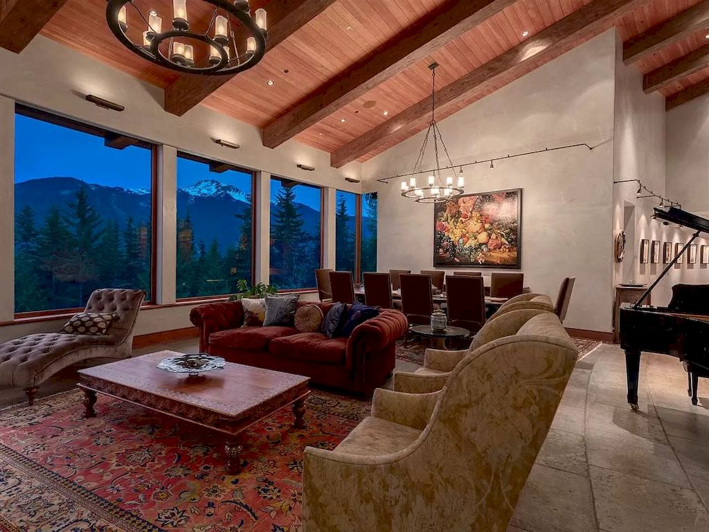 The Stone Timber House in Whistler is a secluded gated residence now available for sale. This home is located at 5476 Stonebridge Pl, Whistler, BC V0N 1B3, Canada